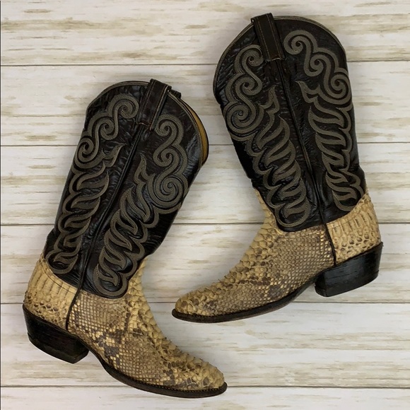 python skin cowboy boots